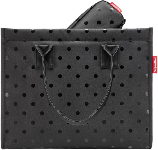 Reisenthel Dailyshopper Set Shopper - Coffret cadeau - Gratuit Maquillage tasje - Glossy Dots Noir