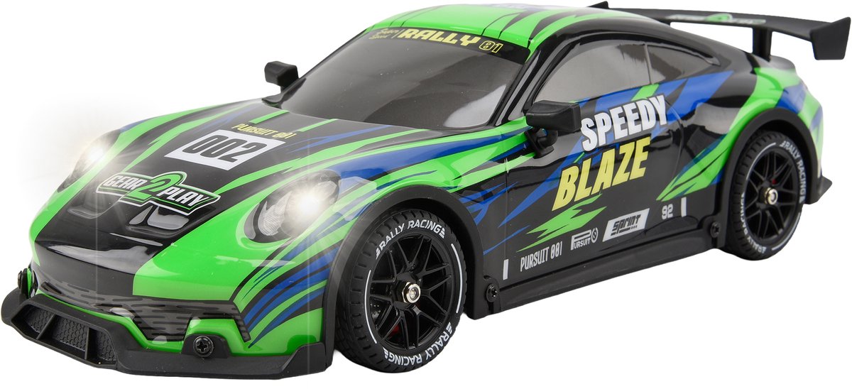 Gear2Play Speedy Blaze RC Auto 1:16 – Drift Auto met Licht & Geluid – Inclusief Oplaadbare batterij en extra set Banden — afbeelding 6