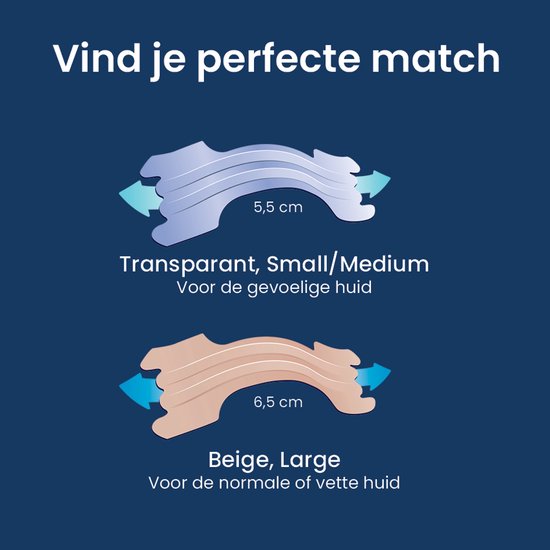 Bandes nasales anti Snurk Breathe Right - Dilatateur nasal - Pansements nasaux anti- Snurk - Peaux sensibles - Petit/ Medium 30 pièces - Transparent - Bon sommeil - Doux pour la peau - Idéal en cas de rhume et d'allergies