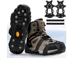 Anti Slip Sneeuwzolen - Maat Xl (44-47) - Sneeuwijzers - Antislip - Schoen Spikes - Met Bandjes - Anti-Slip Spikes - Crampons - Stijgijzers - Stijgijzers Voor Bergschoenen - Geschikt Voor Buitenactiviteiten in Sneeuw En Ijs, Wandelen Op Ruig Terrein