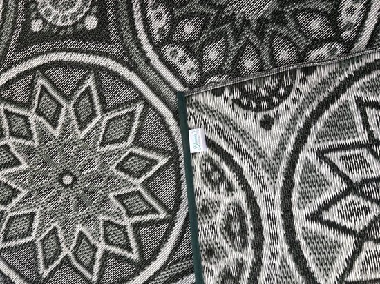 Buitenkleed 120-180cm, Zwart/Grijs/Groen/Wit