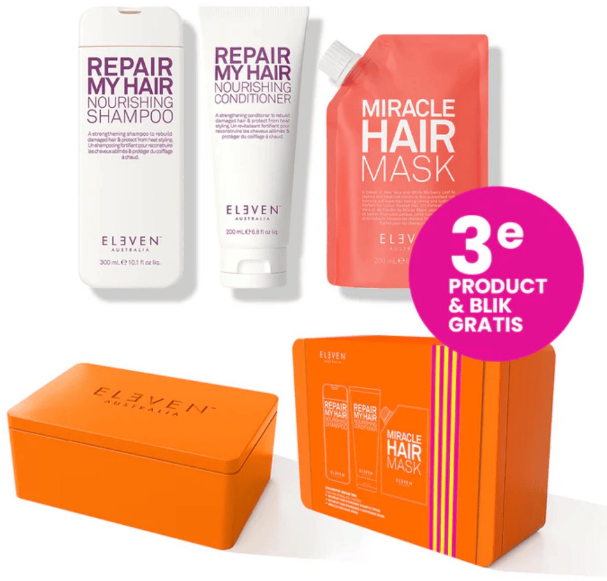 ELEVEN Australia Colour Pop – Shampoo, Conditioner & Treatment voor Bescherming van Gekleurd Haar