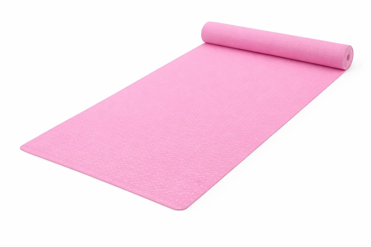 Kaytan Yogamat Roze – Antislip Fitness & Yoga Mat – 173 x 58 cm – 5 mm Dik – Inclusief Draagband