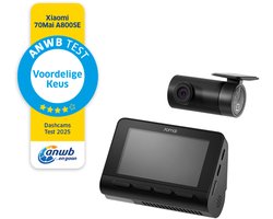 Xiaomi 70mai A800SE 4K Dashcam voor Auto - ANWB Voordelige Keus - Ultra HD Autocamera - GPS & ADAS - 24/7 Parkeermodus - WiFi Dashcam - Optionele Achtercamera - Dashcam voor auto voor en achter