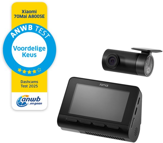 Beste Dashcams 2026 - Top 5 Vergelijking 10 Xiaomi 70mai A800SE 4K Dashcam voor Auto - ANWB Voordelige Keus - Ultra HD Autocamera - GPS & ADAS - 24/7 Parkeermodus - WiFi Dashcam - Optionele Achtercamera - Dashcam voor auto voor en achter review - Beste dashcam 2026