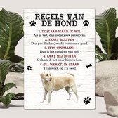 Spreuken - Wetterhoun - Regels Van De Hond - Spreuken Bordjes - Spreukenbord - Tekstborden - Cadeau - Hondenras
