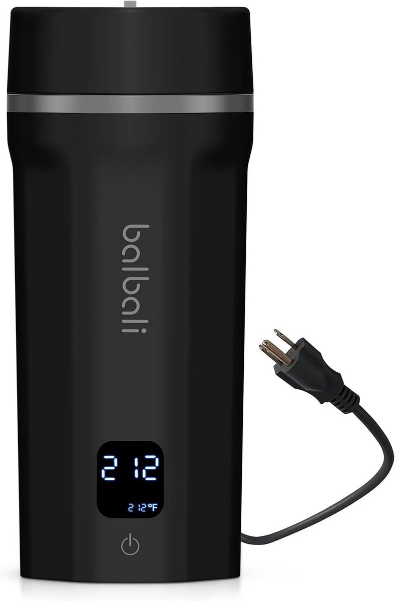 Draagbare Reiswaterkoker met Dubbele Spanning, 400ml, 6 Vooraf Ingestelde Temperatuurinstellingen, Compact en Lekvrije Kettle