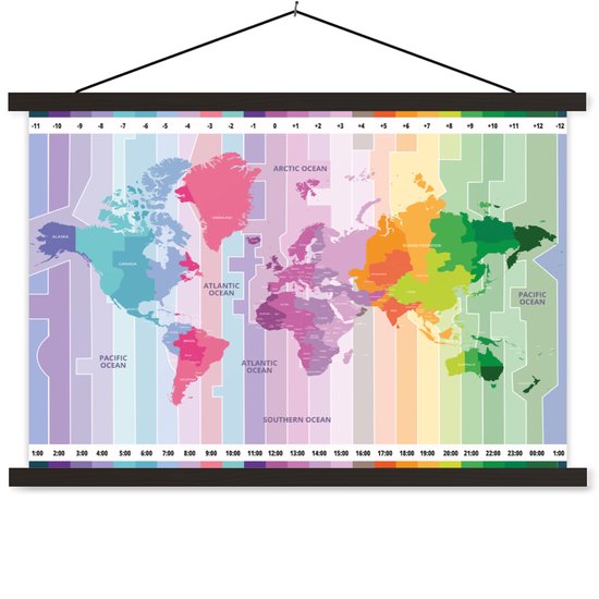 Carte Murale Scolaire Vintage "La Terre" - Grande Carte Du Monde Westermann, État Correct