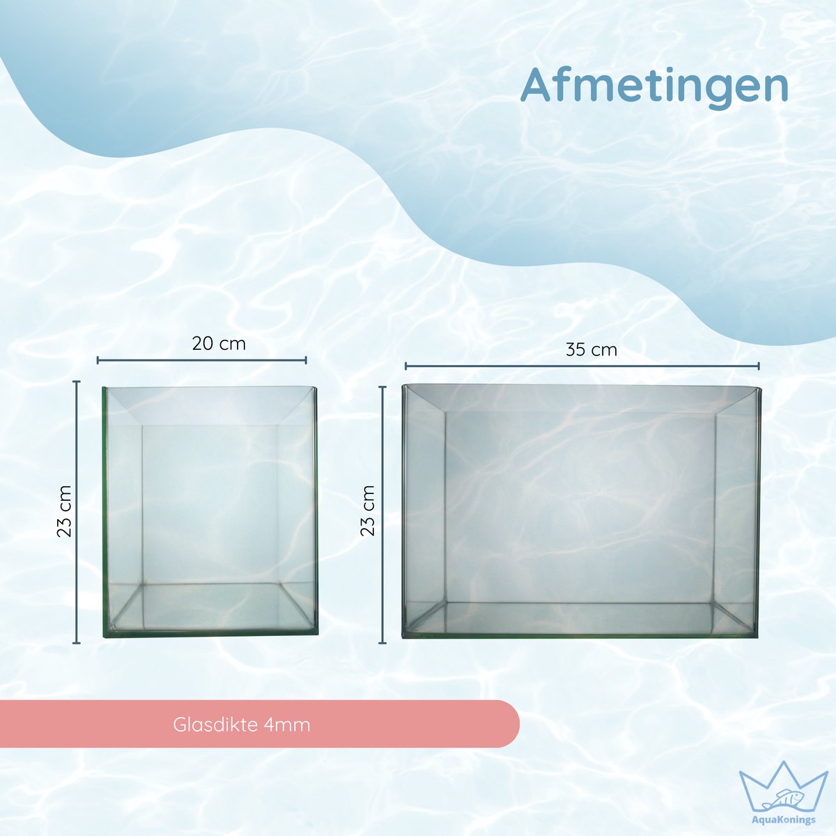 AquaKonings Aquarium 16L met afgeronde hoeken thumbnail 5