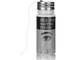 Mapping string wit 30m pre-inked - draad touw - Microblading - PMU, Henna & Hybrid Brows - Voor Perfecte Afgetekende Wenkbrauwen