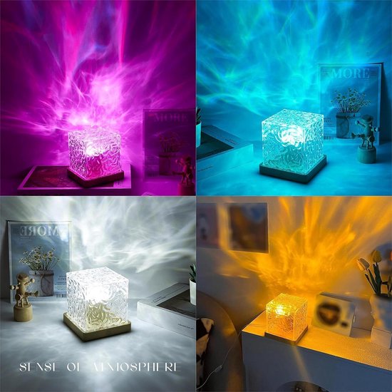 Nachtlampje met Watergolven en RGB Kleuren voor Kinderen - Projector voor Sfeervolle Avonden — afbeelding 4