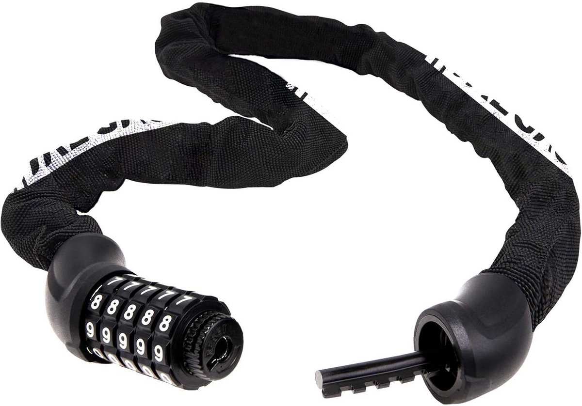 Cijfer Fietsslot met Stalen Ketting 90 cm - Kombineerbare Beveiliging voor Fiets, Motorfiets, Scooter en Meer