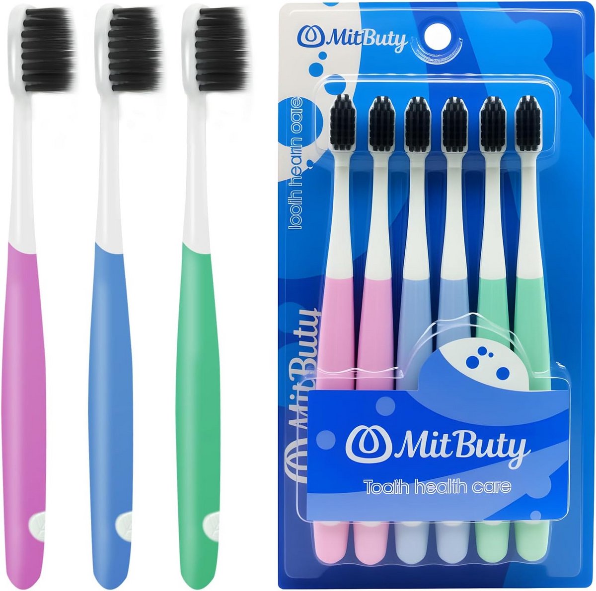Ultra Zachte Handtandenborstel met Slanke Tip - 6-Pack