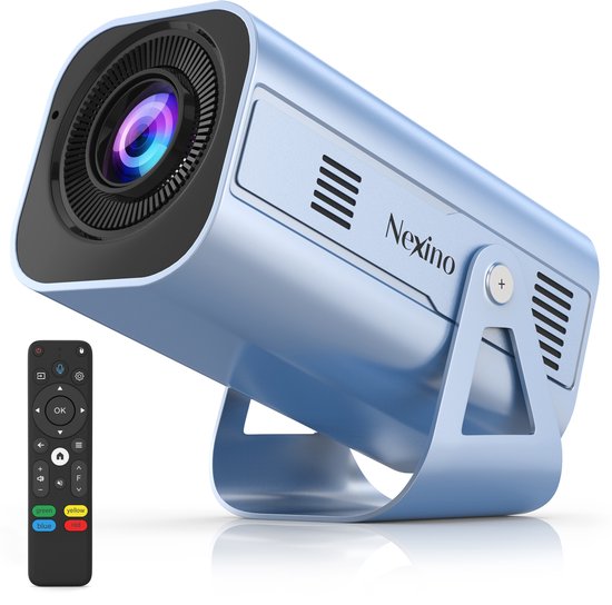 Nexino Beamer Max 720p Full HD Projector 10.000 Lumen 4K-ondersteuning Android 11 WiFi Bluetooth HDMI USB