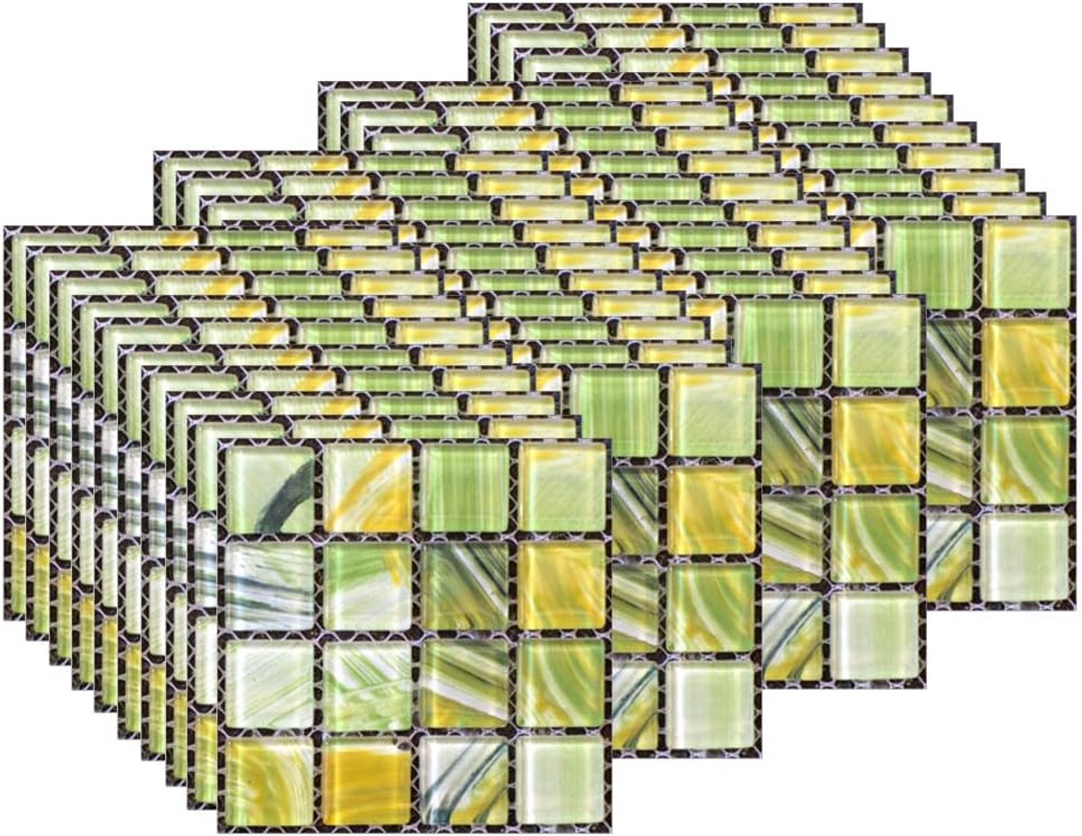 Zelfklevende Wandtegelstickers Mozaïek Patroon 10x10 cm Set van 40 Stuks