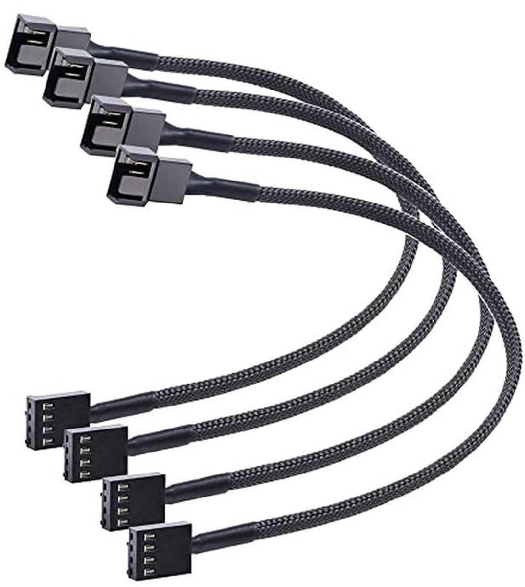 PWM Ventilator Verlengkabel 4Pin - 42cm Man-Vrouw Connector voor PC en CPU Koeling