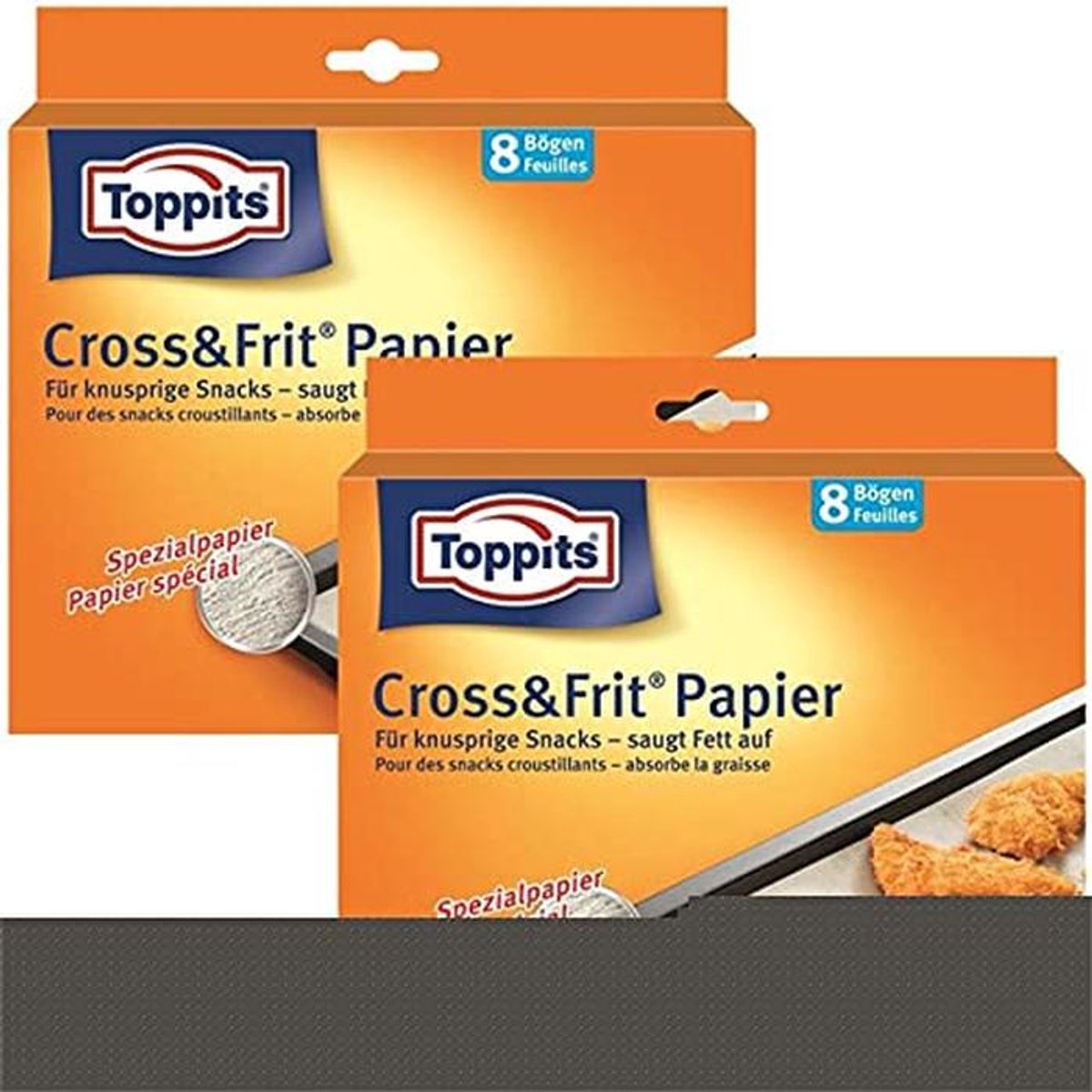 Cross & Frit Papier voor Snacks - 8 Vellen (2-pack)