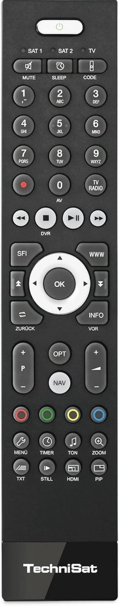 Afstandsbediening voor ISIO-digitale ontvangers en tv-apparaten - zwart