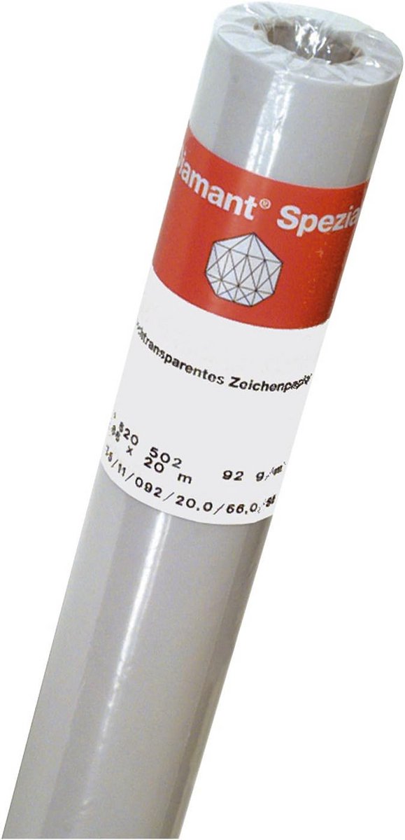 Transparant tekenpapier rol 0,66 x 20 m voor scherpe contouren
