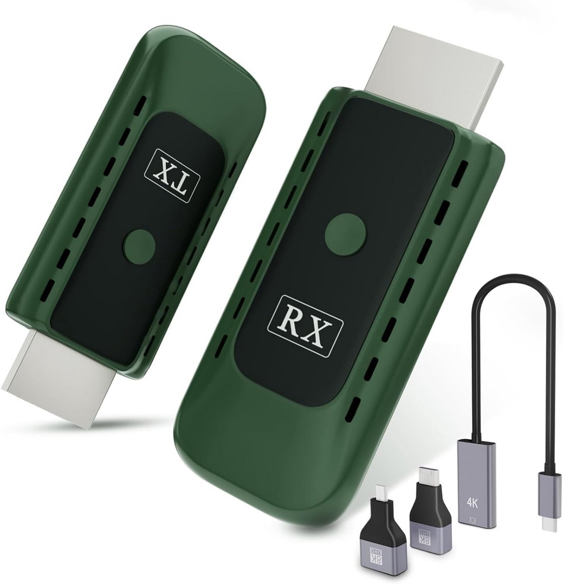 Draadloze HDMI-zender en ontvanger – 4K en 1080p, 30m bereik, ideaal voor streaming en gaming