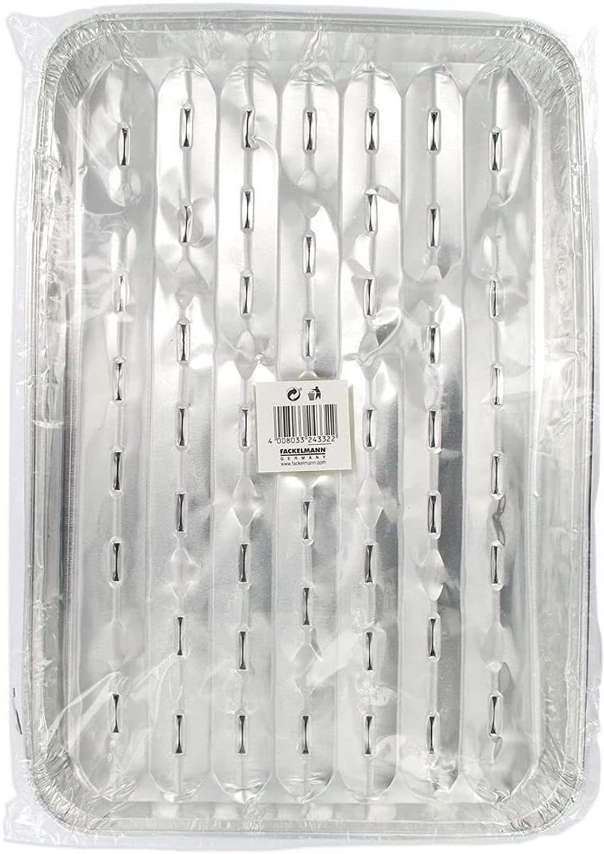 5-delige Aluminium Schalen Set voor Barbecue en Oven - Zilverkleurig