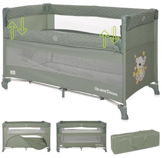 Campingbedje met bodemverhoger voor baby's