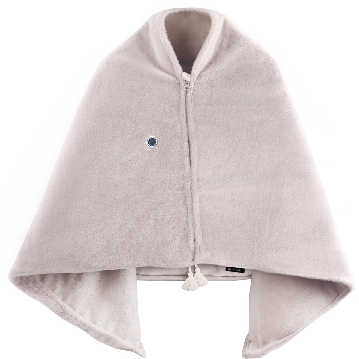 Draadloze Poncho met 3 wamte standen - Omslagdoek - Elektrische deken - Warmtekussen - Beige - STAUS&BACH Solace