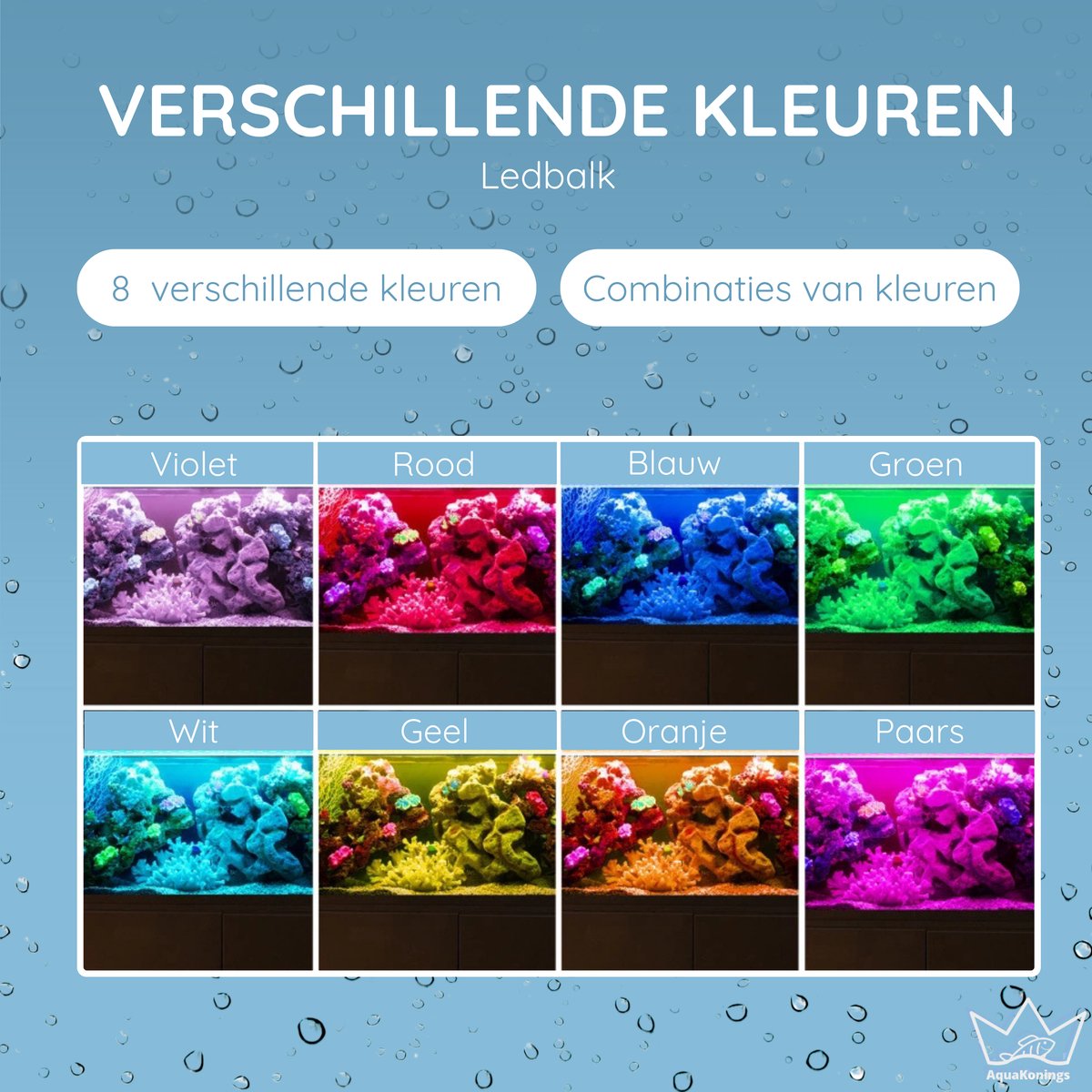 LED Aquariumlamp RGB - Dimbaar, Timer, 30-45 cm thumbnail 3