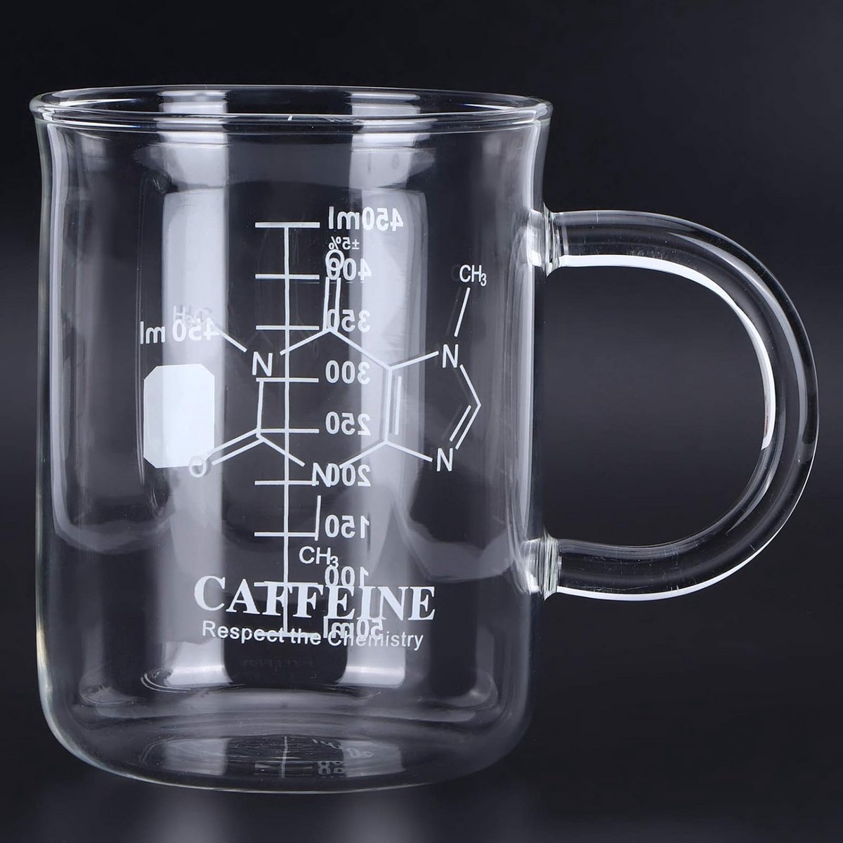Grote Glazen Mok 450ml met Handvat - Perfect voor Koffie, Thee en Studenten Cadeau