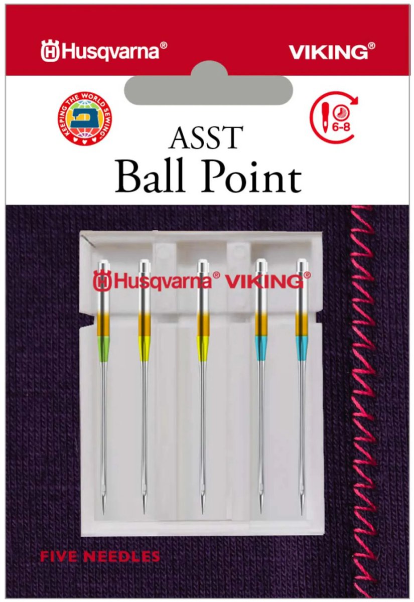 Husqvarna-Viking Ballpoint MIX 70 / 80 / 90 (5 stuks) Naalden