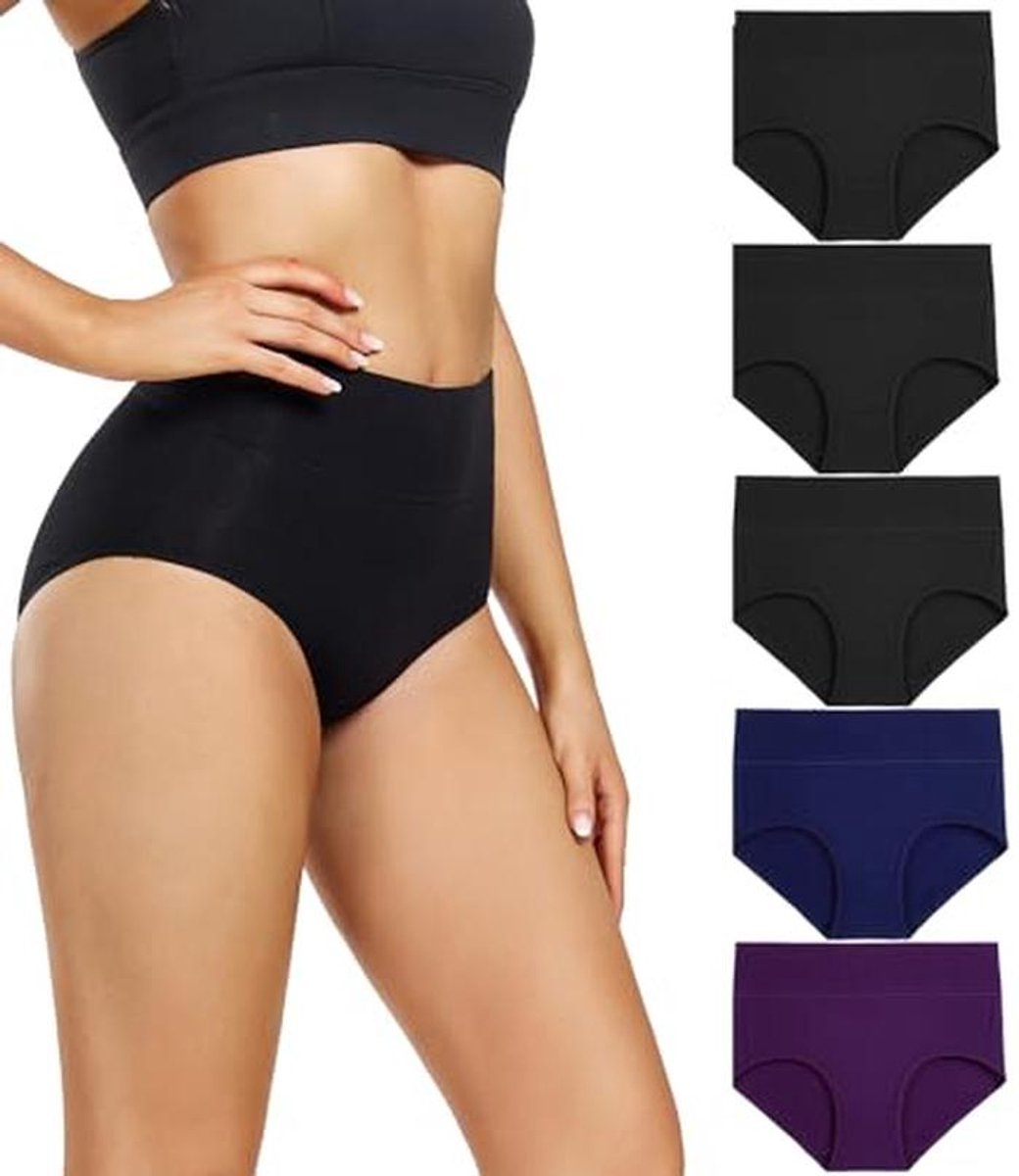 Comfortabele katoenen damesonderbroek met hoge taille
