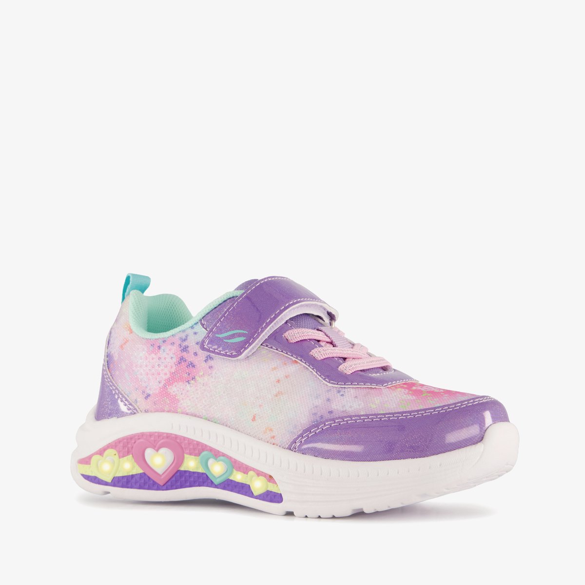 Blue Box meisjes sneakers met lichtjes paars - Maat 28 - Uitneembare zool