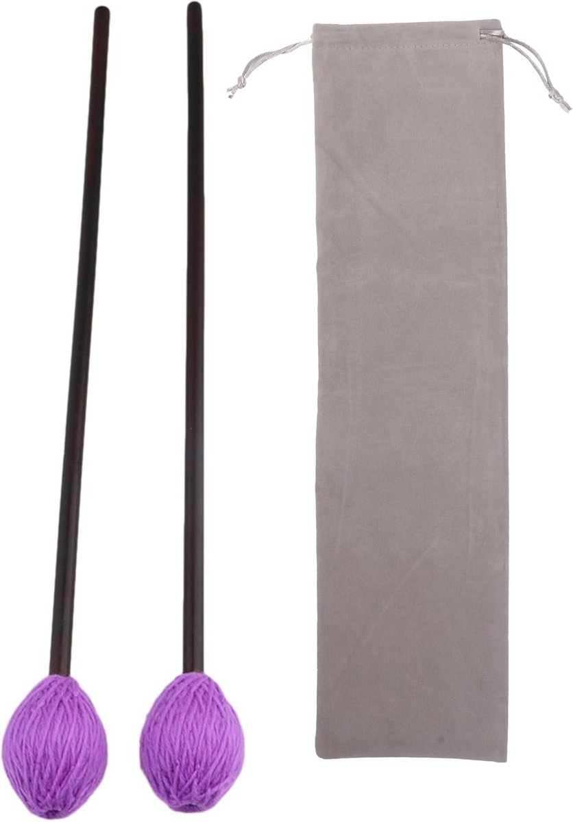 Marimba Mallets Zacht Hoofd Esdoorn Handvatten Percussie Stokken Set van 2