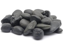 Decoratief Aquariumgrind 12-18 mm - Natuurlijke Zwarte Kiezelsteen 2 kg
