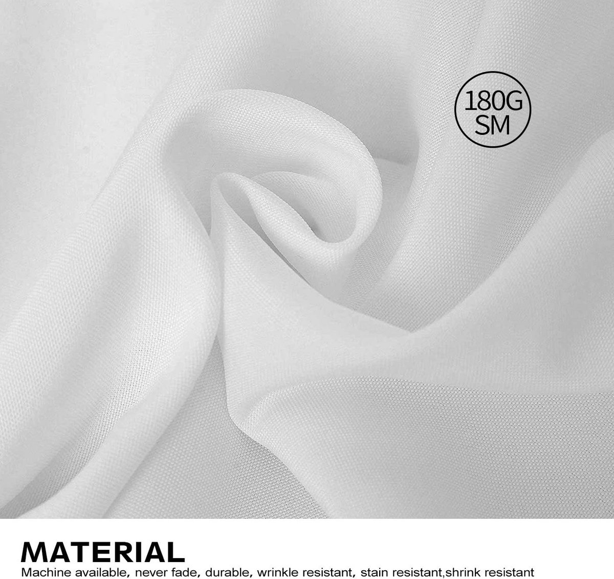 Rechthoekig Tafelkleed Polyester Wit 90 x 132 Inch voor Feesten en Banketten