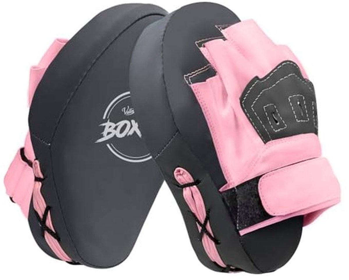 Gebogen Focus Ponsen Mitts voor Bokstraining - Kunstleer Hand Pads