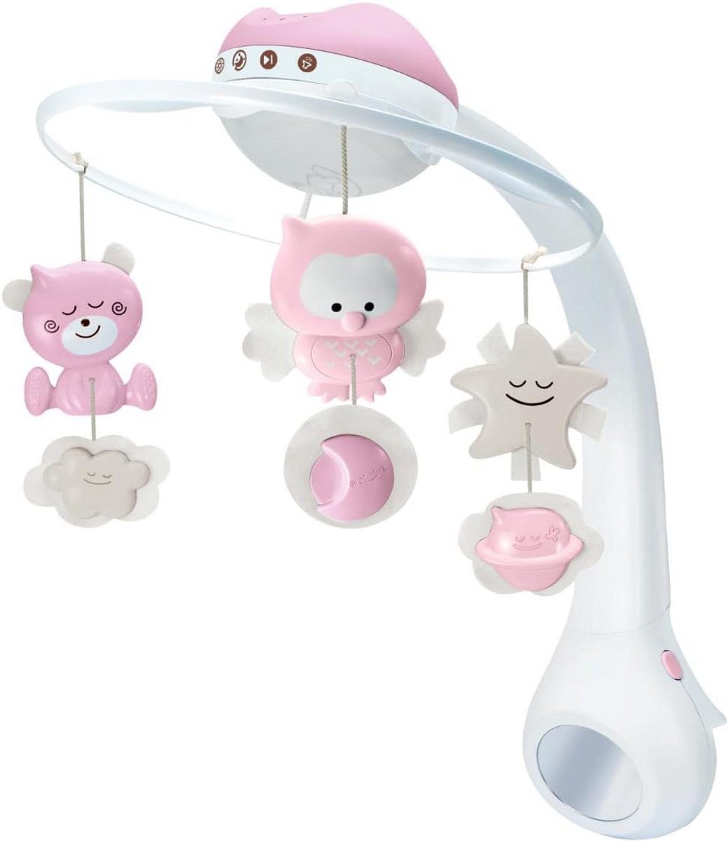 3-in-1 Muzikale Mobiel Met Projector - Roze - Voor Kinderbed en Tafel
