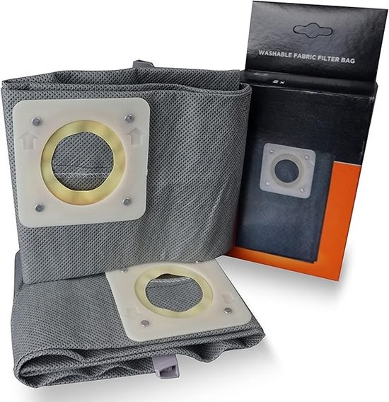 Famanu - Universele stoffen filterzak grijs, geschikt voor Black & Decker stofzuigers