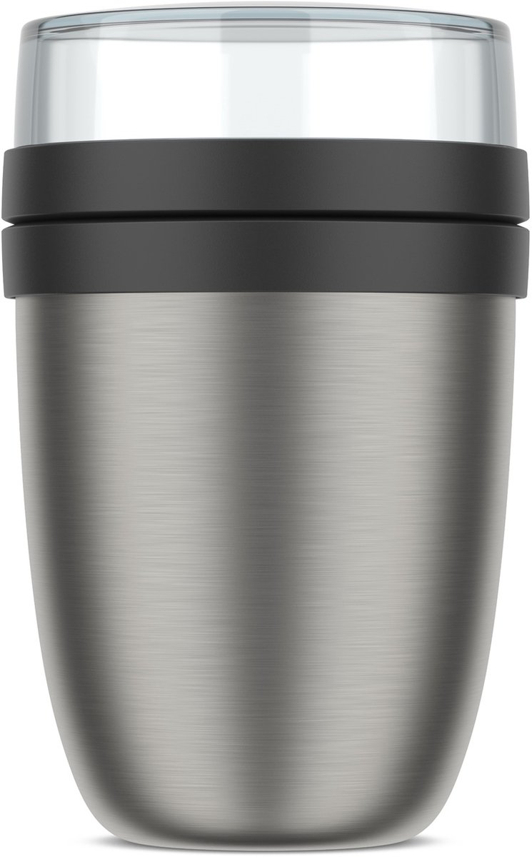 Mepal isoleer lunchpot Ellipse - 500 + 200 ml - Thermos lunchbox - Nordic black