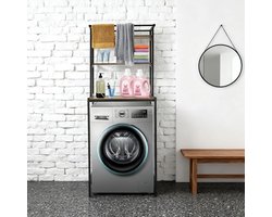 Ruimtebesparend Wasmachine Rek met 3 Planken en Draagvermogen van 10 kg