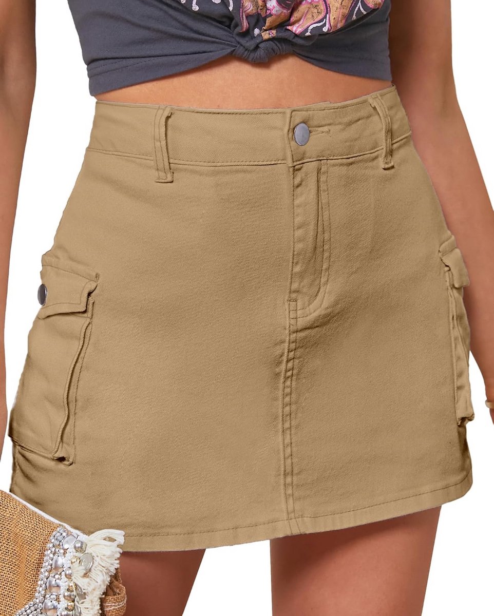 Cargoshorts voor Dames - Hoge Taille, Baggy, Korte Broek, Y2K Minirok