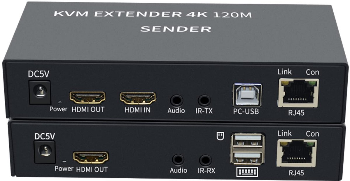 4K HDMI Extender USB-A toetsenbord en muis tot 120M
