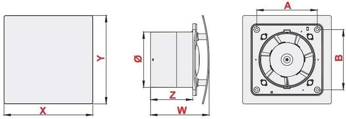 Badkamer Afzuigventilator - 100mm met Gouden Voorpaneel - Stil en Energiezuinig