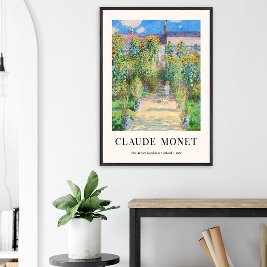 Affiche Claude Monet - Le jardin de l'artiste à Vétheuil 50x70 cm