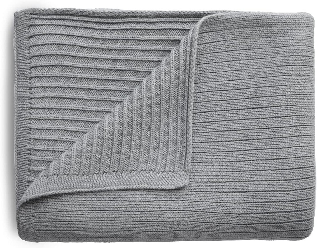 Gebreide baby- en kinderdeken van 80x100 cm van 100% biologisch katoen