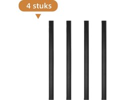 4-delige set - Zijruitenwissers voor de auto - Ruitenwissers voor de autoruit - Universele ruitenwissers - Rubberen strips voor de ruitenwisserbladen - Verwijdert waternevel en regen - Zwart