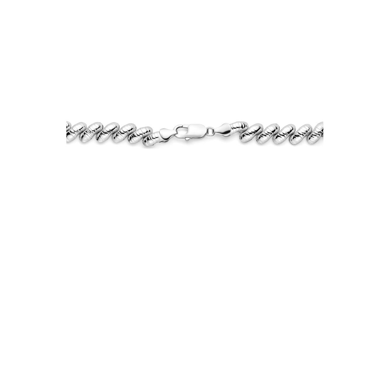 Lev Sieraden - 925 zilveren collier 9 mm 41 cm Uitgevoerd met karabijnsluiting - Zilver kleurig - Gerhodineerd 925 zilver - Ketting