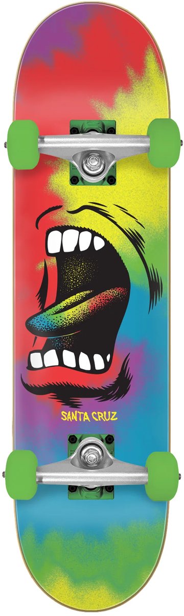 Santa Cruz Skateboard Screaming Big Mouth Tie-Dye 8.0 Groen