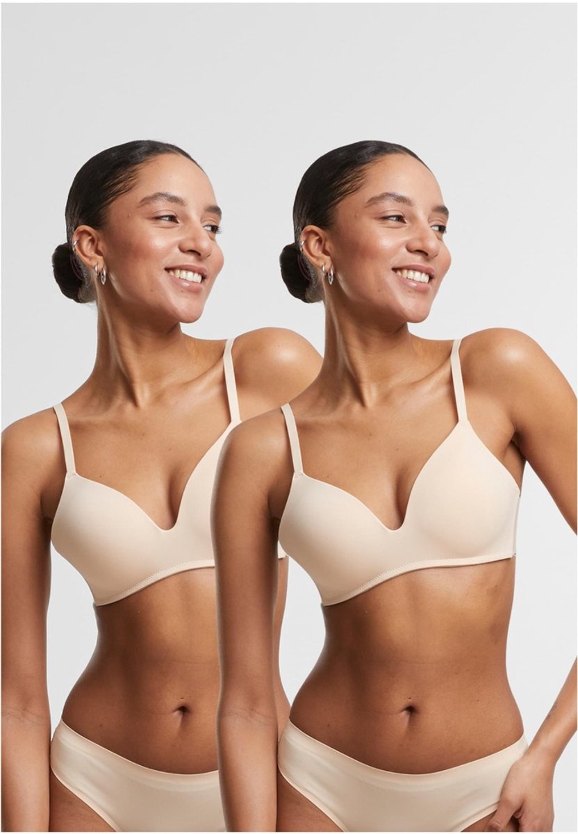 Urban Classics - Basic padded 2-Pack BH - 85B - Beige/Beige