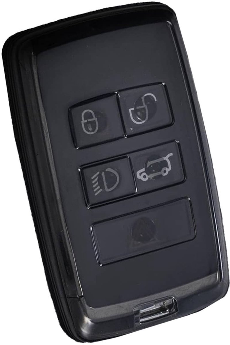 Autosleutel Hoesje geschikt voor Landrover - Sleutelcover - TPU Cover Sleutelhoes - transparant,zwart